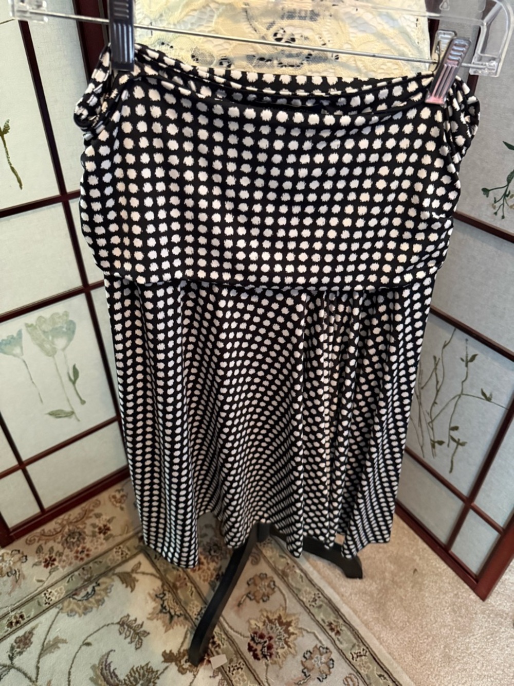 Max Edition Black and White Polka Dot Skirt